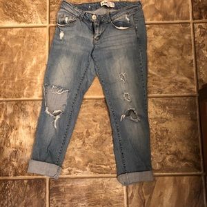 Distressed boyfriend jolt jeans